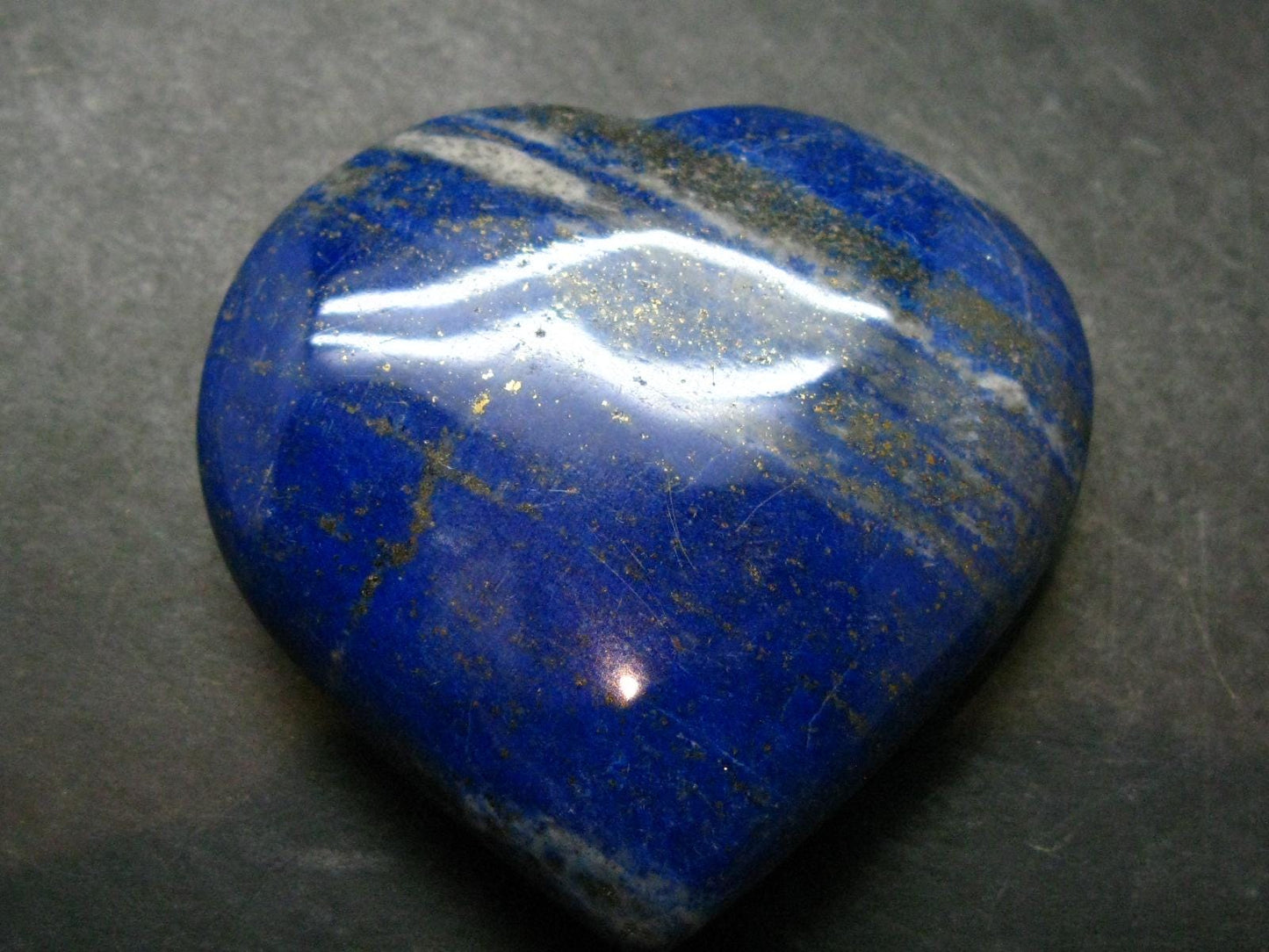 Lapis Lazuli Lazurite Tumbled Heart From Afghanistan - 2.5"