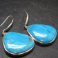Nice Raw Natural Turquoise Sterling Silver Earrings from Mexico - 13.80 Grams