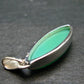 Rich Green Chrysoprase Silver Pendant From Australia - 1.3" - 3.59 Grams