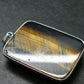 Tiger Eye Silver Plated Pendant - 2.1"