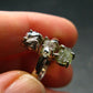 Moldavite Herkimer Meteorite Sterling Silver Ring From Czech Republic - Size 8 - 3.11 Grams