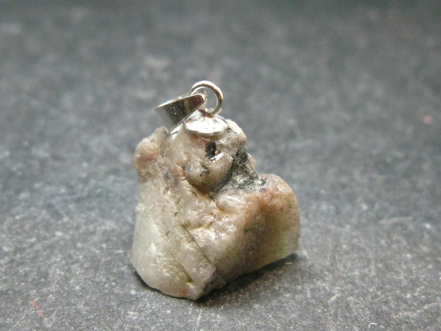 Phenakite Phenacite Crystal Silver Pendant From Brazil - 0.8" - 2.43 Grams