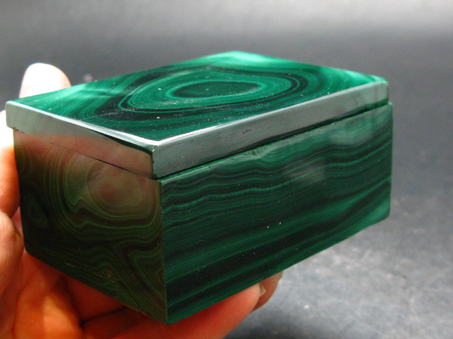 Rich Vibrant Green Malachite Box From Congo - 3.0" - 303.05 Grams