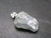 Natural Blue Celestite Celestine 925 Silver Pendant from Madagascar - 0.9" - 2.94 Grams