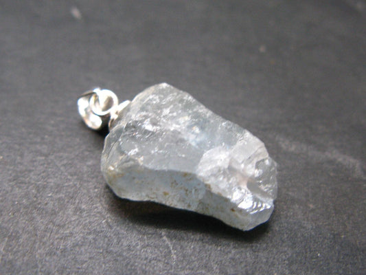 Natural Blue Celestite Celestine 925 Silver Pendant from Madagascar - 0.9" - 2.94 Grams