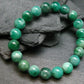 Emerald Gem Genuine Bracelet ~ 7 Inches ~ 10mm Round Beads