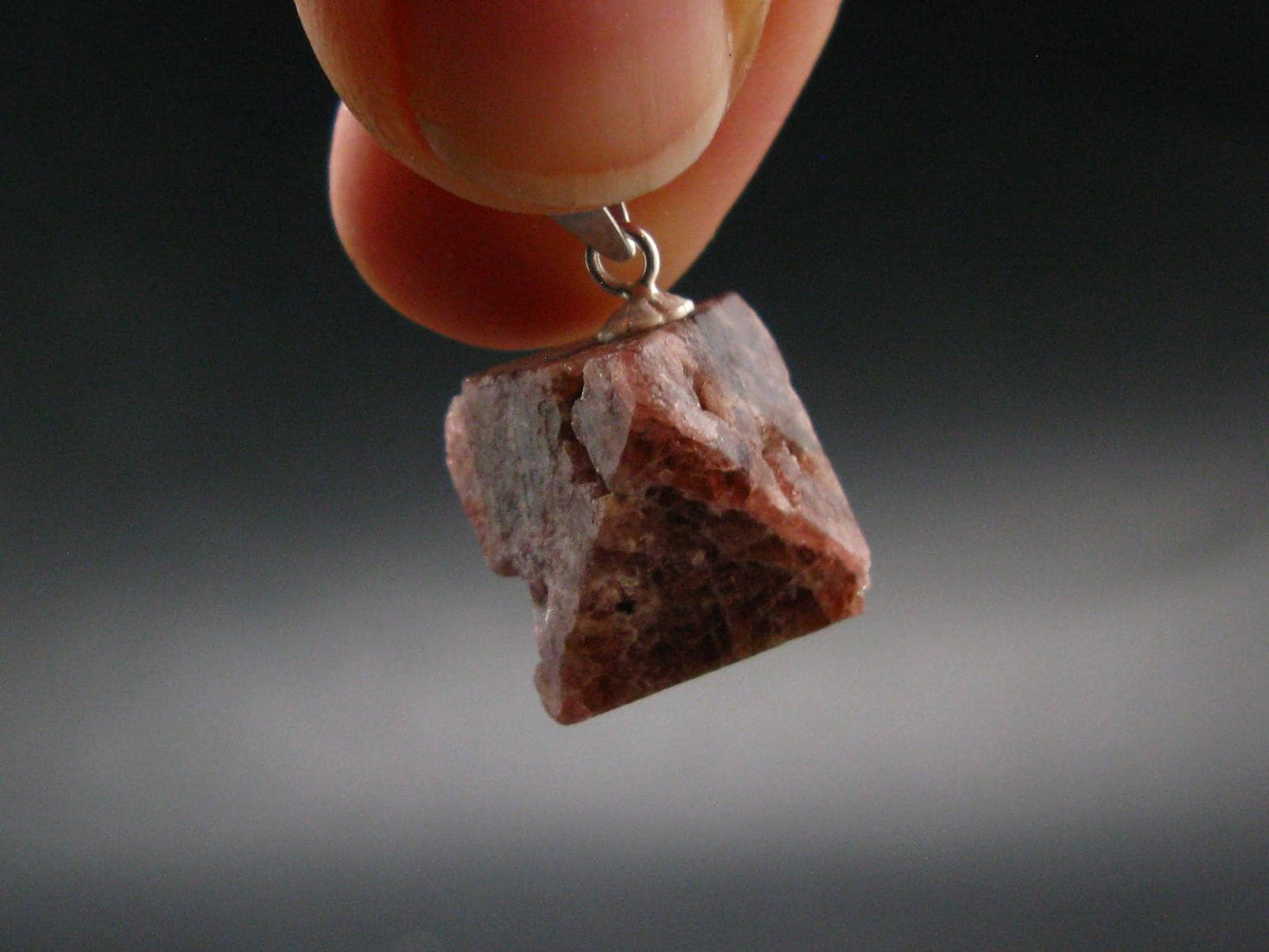 Spinel Crystal Silver Pendant From Vietnam - 0.8" - 4.31 Grams