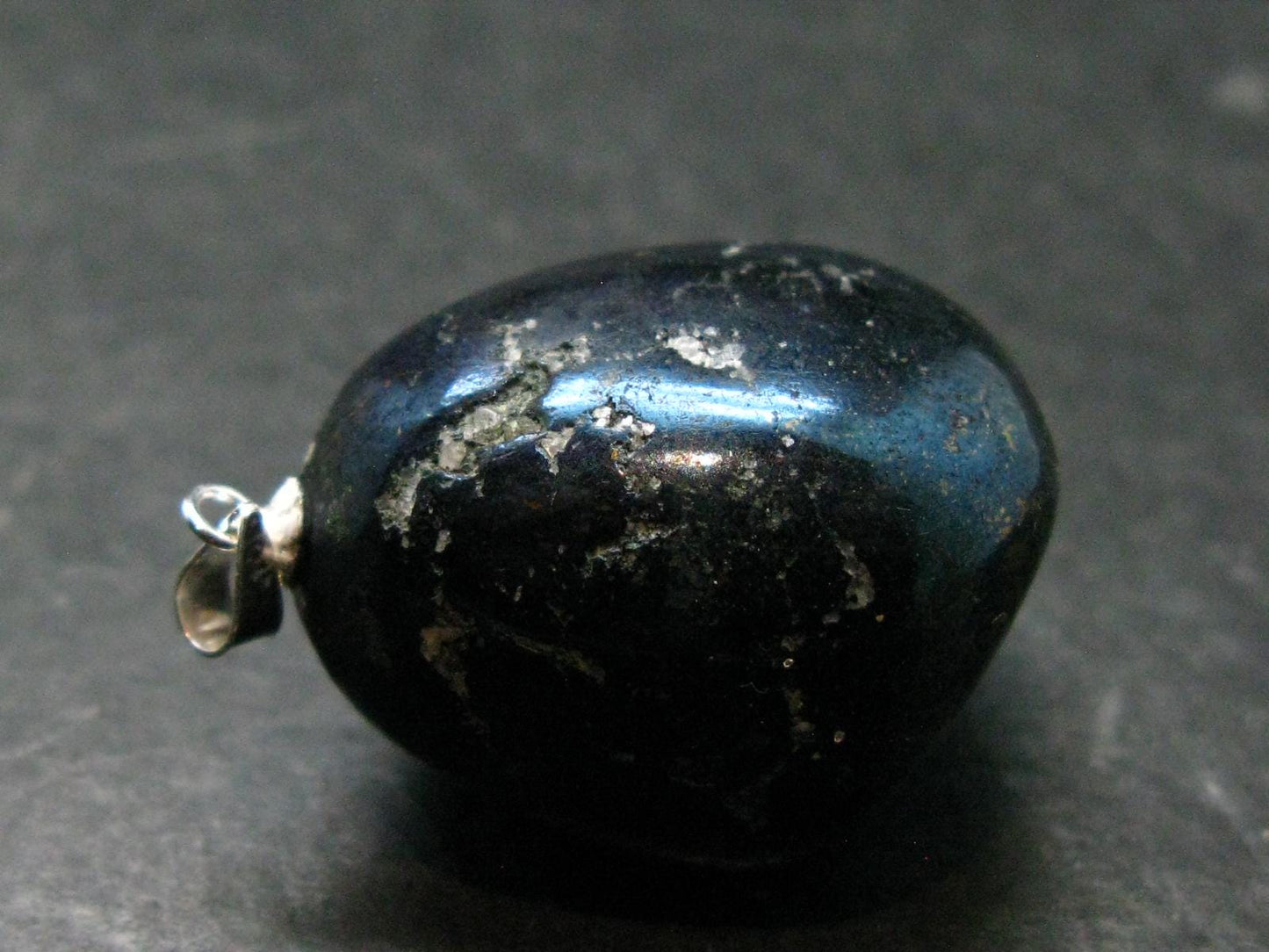 Covelite Covellite Crystal Silver Pendant From Peru - 1.3" - 24.07 Grams
