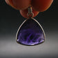 Large Genuine Rich Purple Amethyst Sterling Silver Pendant From Brazil - 1.1" - 4.0 Grams