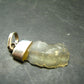 Gem Libyan Desert Glass Tektite Free Form Pendant Sterling Silver from Libya - 1.3" - 2.0 Grams
