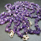 Orchid St. Valentine Gem!! Set of Three Natural Amethyst Free Form Bead Necklace from Brazil - 17.5'' Each