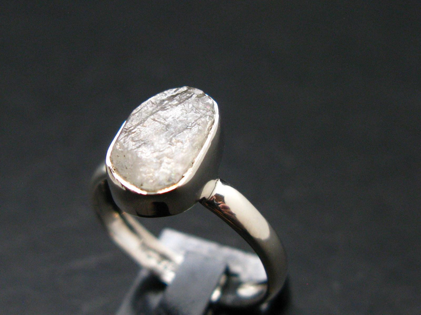 Natrolite Silver Ring From Russia - 1.96 Grams - Size 7