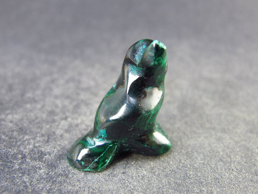 Rich Vivid Vibrant Green Malachite Bird Carving From Congo - 0.8" - 6.7 Grams