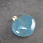 Lemurian Aquatine Blue Calcite Silver Heart Pendant from Argentina - 1.2" - 9.75 Grams