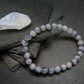 Dumortierite In Quartz Genuine Bracelet ~ 7 Inches ~ 7mm Round Beads