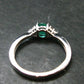 Emerald Faceted Silver Ring from Colombia - 2.35 Grams Total - Size 8