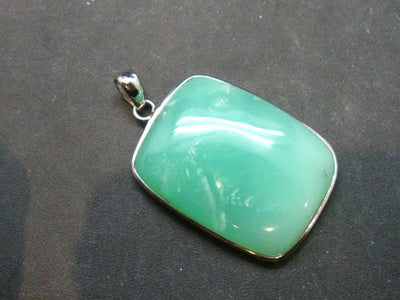 Chrysoprase Silver Pendant From Australia - 1.5" - 11.25 Grams