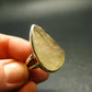 Natural Gem Raw Libyan Desert Glass Tektite Sterling Silver Ring from Libya - Size 9 - 7.6 Grams