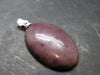 Purple Jade Silver Plated Pendant From Turkey - 1.4" - 5.16 Grams