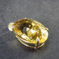 Stone of Success!! Genuine Intense Yellow Citrine Gem Sterling Silver Pendant From Brazil - 1.2" - 6.65 Grams