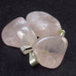 Lot of 3 Natural Rose Quartz Pendant from Brazil