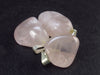 Lot of 3 Natural Rose Quartz Pendant from Brazil