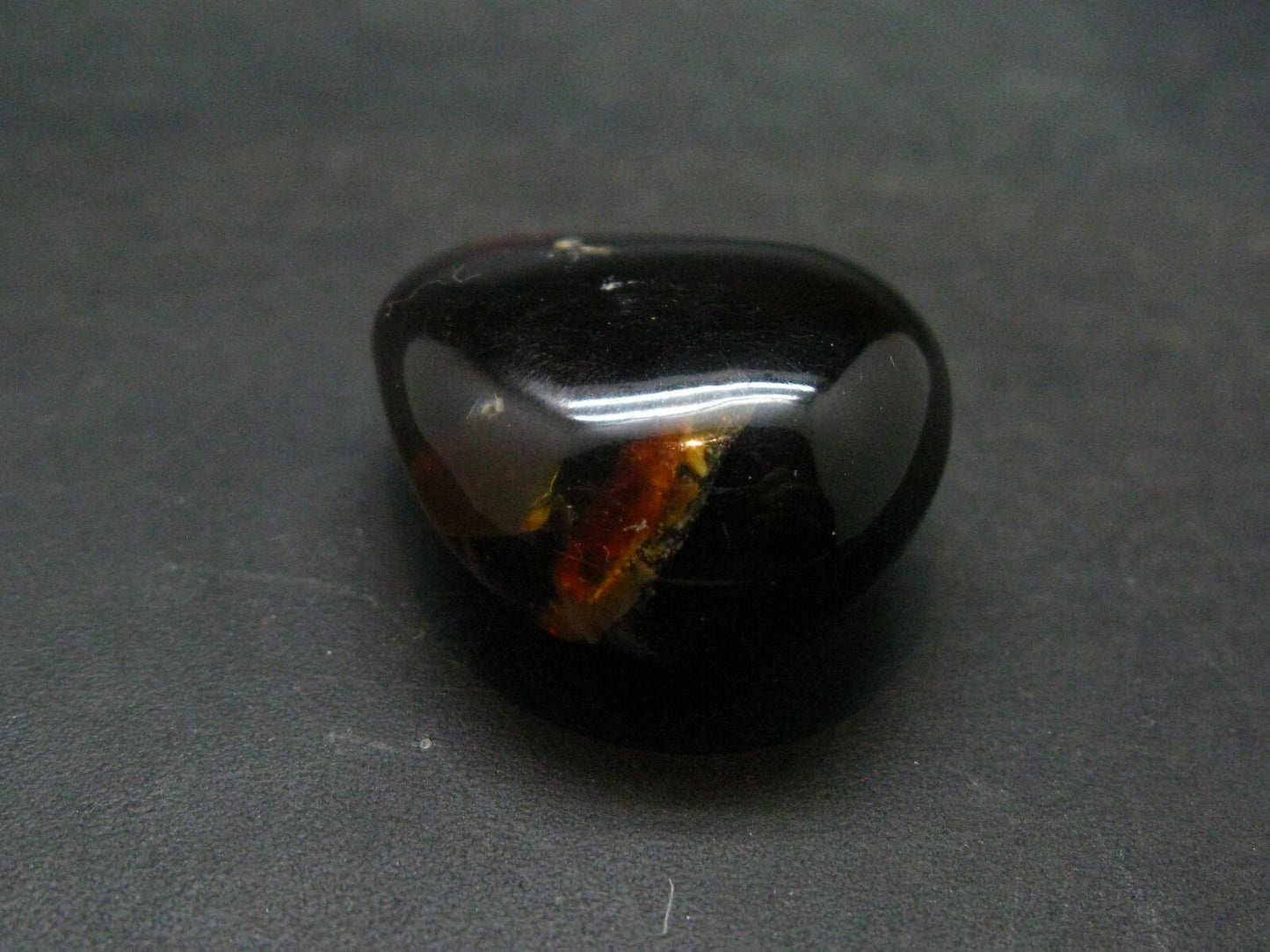 Rare Large Blue Amber Tumbled Piece Fluorescent From Indonesia - 0.9" - 5.6 Grams