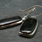 Tumbled Hypersthene Silver Earrings From Canada - 1.5" - 6.38 Grams
