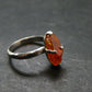 Fire Red Zincite Zinkite 925 Silver Ring from Poland - Size 5 - 2.66 Grams