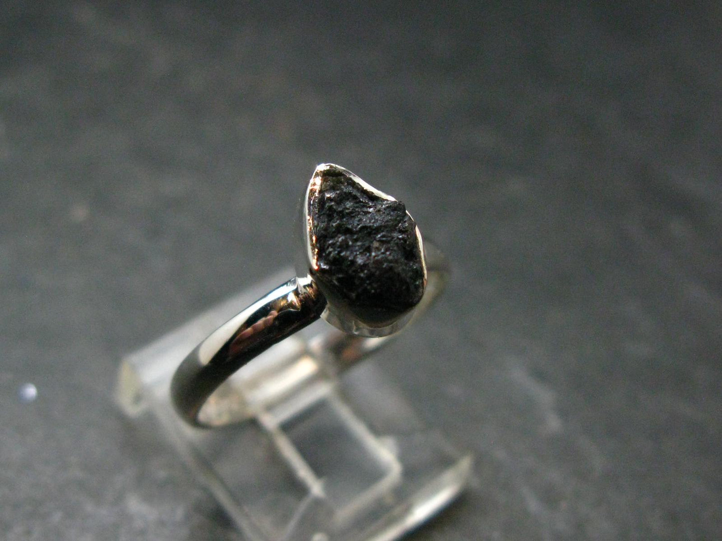 Terminated Brookite Crystal Silver Ring From Arkansas - Size 8 - 2.18 Grams