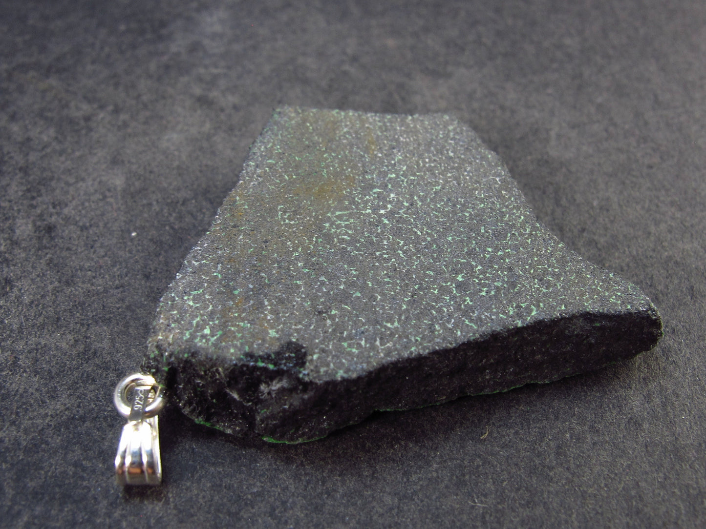 Uvarovite (Green Chromium Garnet) Cluster Silver Pendant From Russia - 1.9" - 22.3 Grams