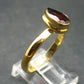 Red Garnet Gold Plated Sterling Silver Ring - Size 10 - 3.38 Grams