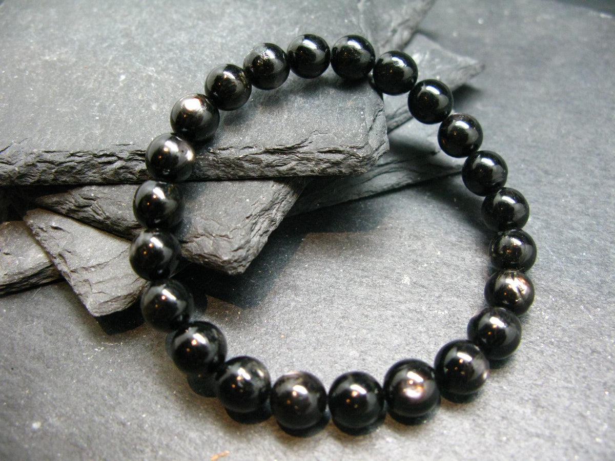 Hypersthene Genuine Bracelet ~ 7 Inches ~ 8mm Round Beads