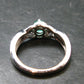 Emerald Faceted Silver Ring from Colombia - 3.11 Grams Total - Size 7