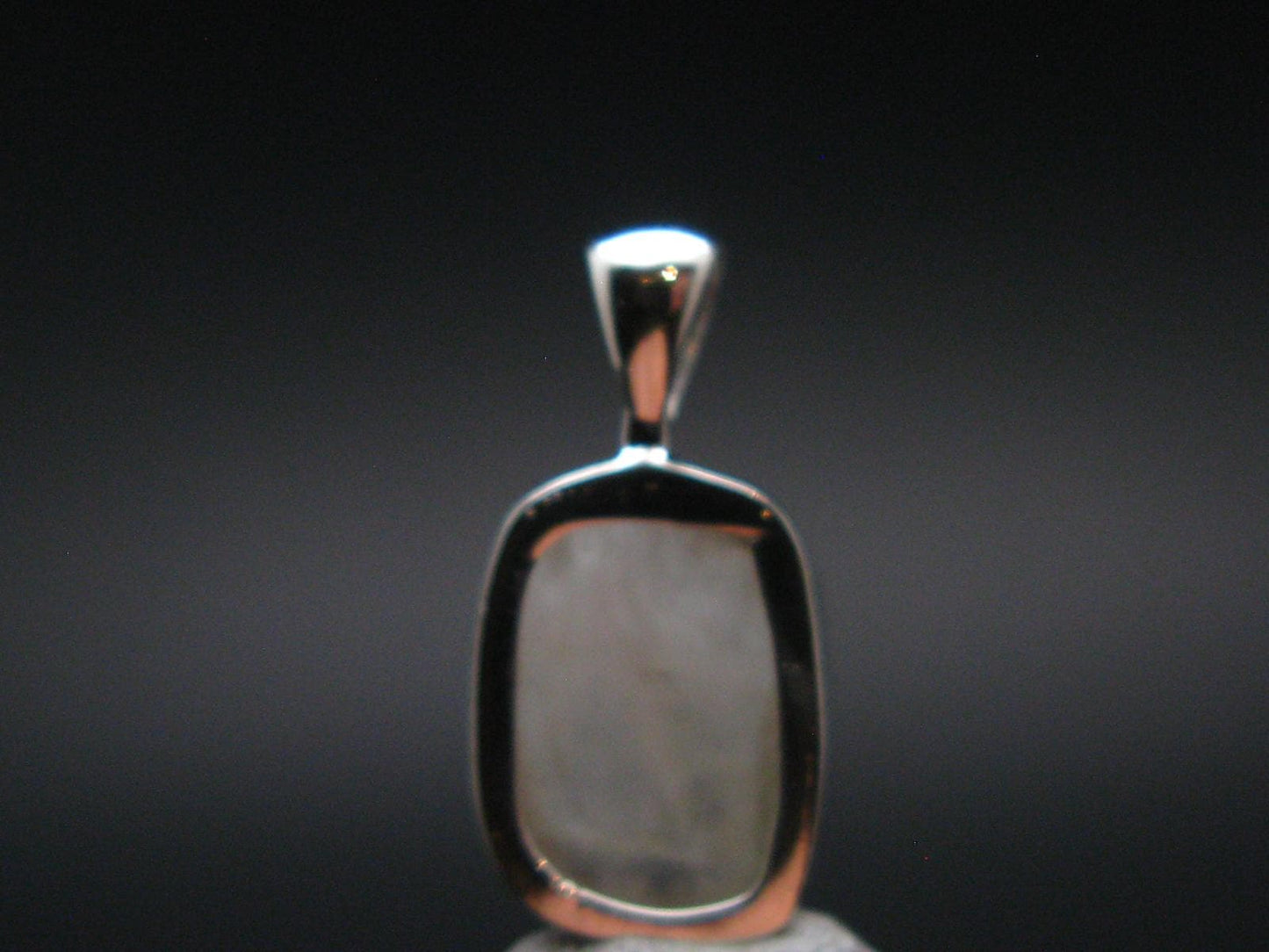 Raw Rare Natrolite Crystal Silver Pendant From Russia - 0.7" - 1.43 Grams