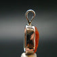 Raw Fire Opal Sterling Silver Pendant From Mexico - 0.7" - 1.06 Grams