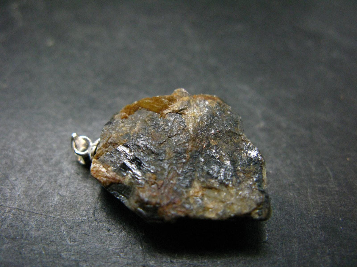 Cassiterite Silver Pendant From Bolivia - 1.3" - 12.26 Grams