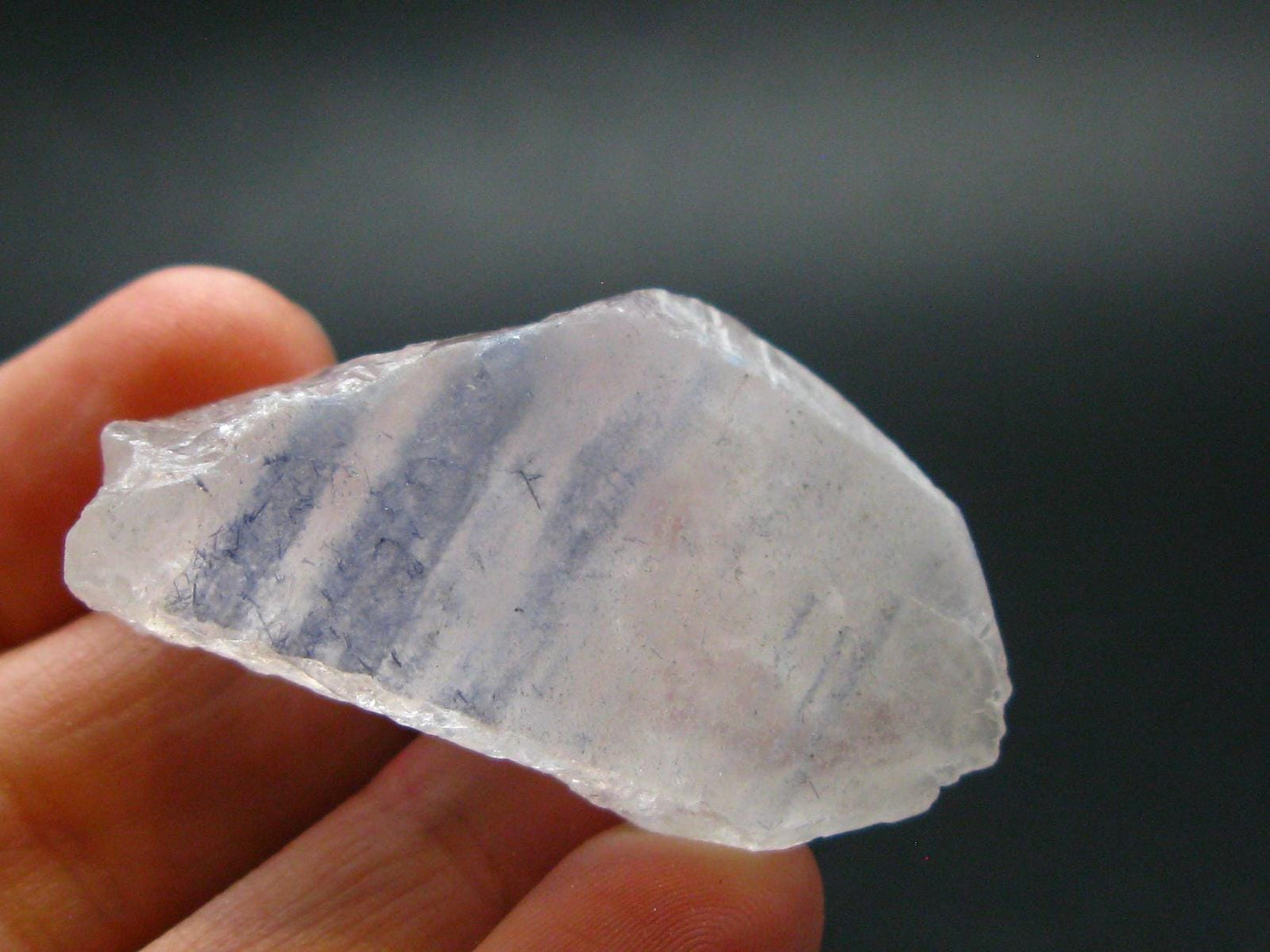 Dumortierite In Quartz Crystal From Brazil - 1.6" - 17.27 Grams