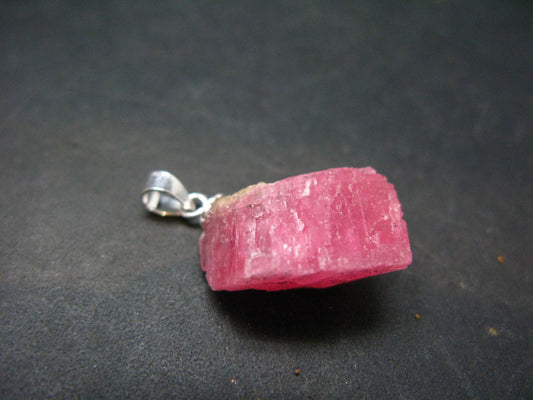 Rhodochrosite Sterling Silver Pendant From Alma Colorado - 1.0" - 3.57 Grams