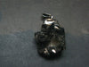 Unpolished Elite Shungite Silver Pendant from Russia - 1.2" - 2.48 Grams