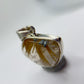 Golden Needle Crystal Pendant in Sterling Silver – Natural Rutilated Gemstone
