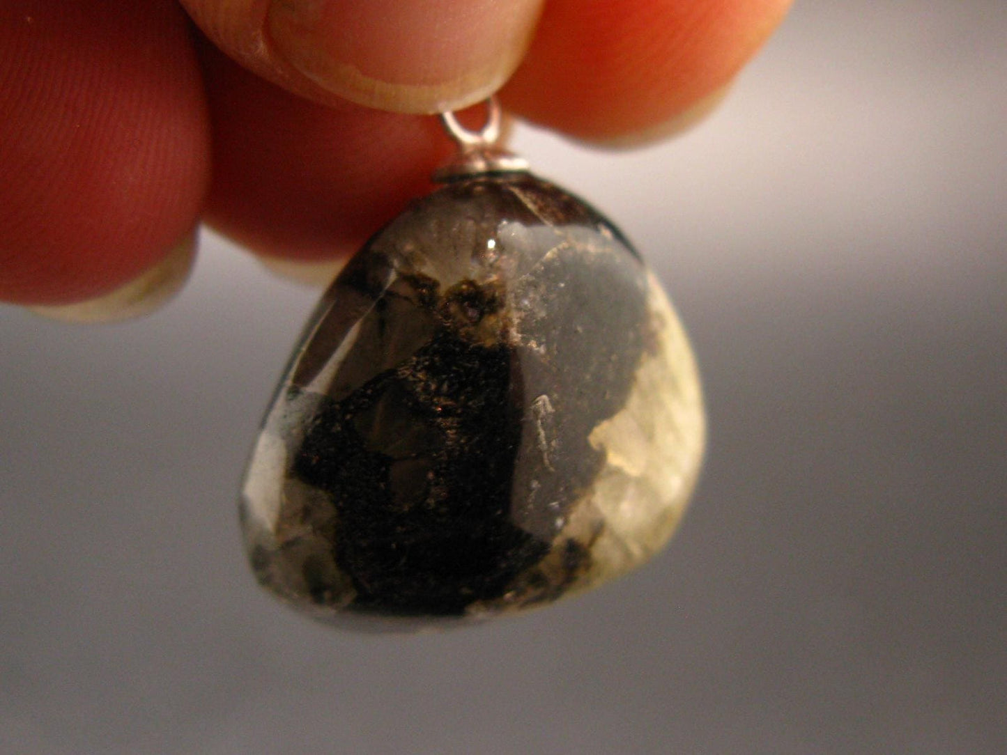 Phenakite Phenacite Crystal Silver Pendant From Russia - 0.9" - 7.06 Grams