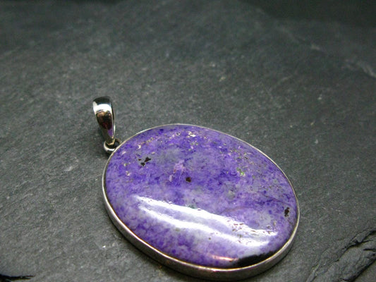 Sugilite Silver Pendant From South Africa - 1.9"