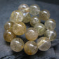 Rutilated Quartz Genuine Bracelet ~ 7 Inches ~ 12mm Round Beads