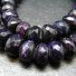 Purple Sugilite Rondelle Faceted Beads Necklace From South Africa - 18" - 52.91 Grams