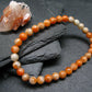 Orange Calcite Genuine Bracelet ~ 7 Inches ~ 6mm Round Beads