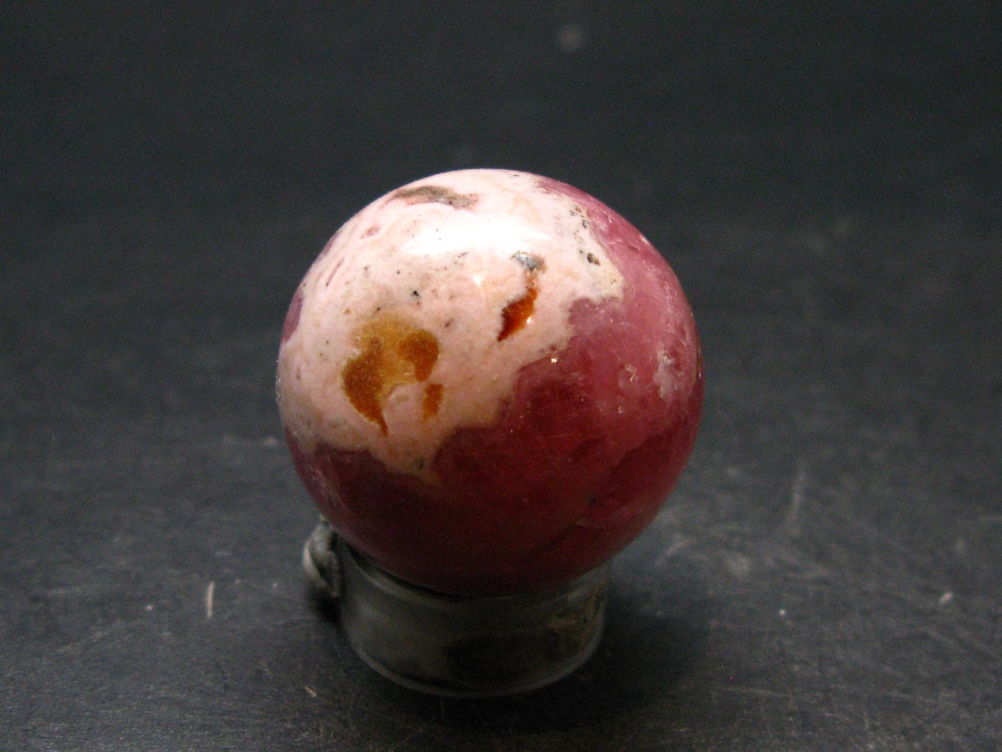 Rhodochrosite Sphere Ball from Argentina - 0.9" - 25.50 Grams