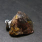 Rare Axinite Crystal Silver Pendant From Russia - 0.9" - 3.33 Grams