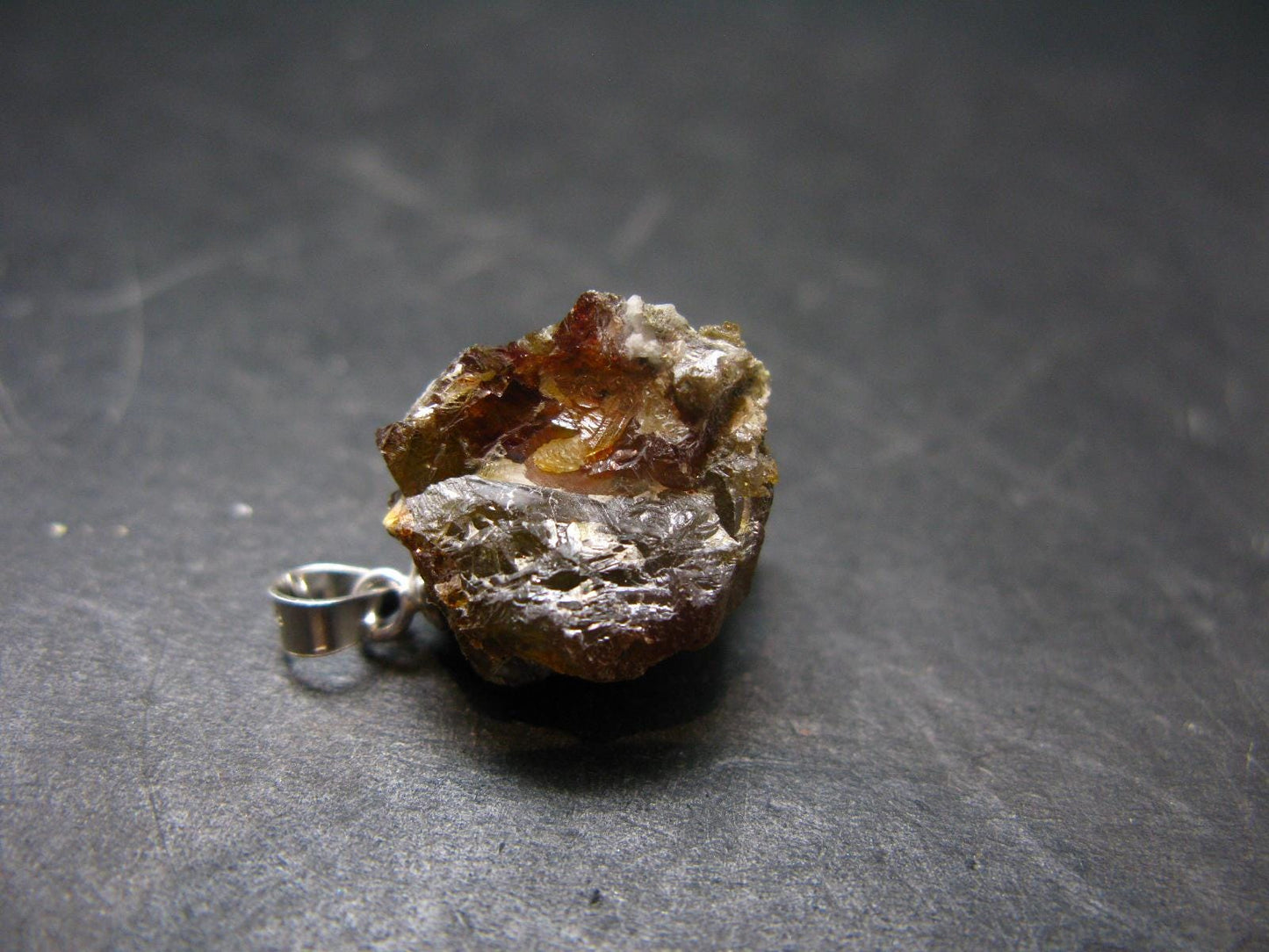 Sphalerite 925 Silver Pendant from Spain - 0.8" - 4.25 Grams
