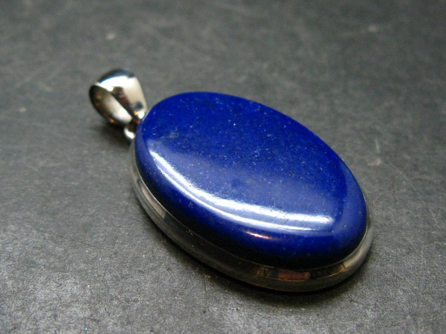 Lapis Lazuli Silver Pendant From Afghanistan - 1.7" - 11.07 Grams